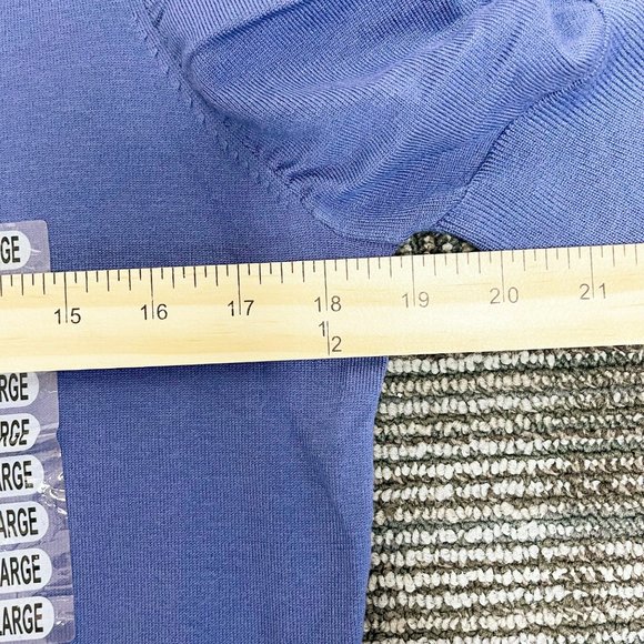 🚩SOLD🚩AUGUST SILK Ruched 3/4 Sleeve Silk Blend Knit Sweater Size L - Picture 10 of 12